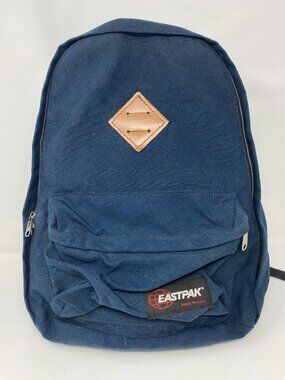 Vintage Eastpak Backpack Blue Made in USA 90s Hiking Outdoor School Bag